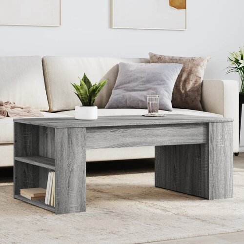 The Living Store Klubska mizica siva sonoma 102x55x42 cm inženirski les - Klubska Mizica, (21573110) Slike