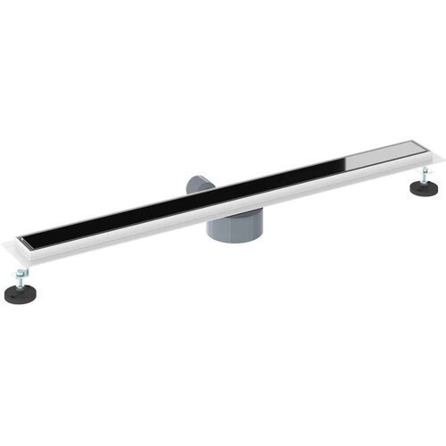 Tu&amp;scaron; odtok Stekleni pokrov s 360&amp;deg; sifonom Črna 90 cm Slike