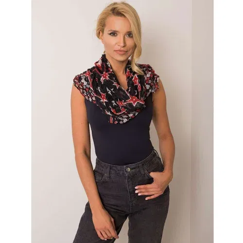 Fashion Hunters Black flower scarf