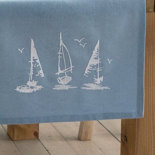 Catherine Lansfield Bombažen namizni tekač 32x220 cm Salcombe Boats &amp;ndash; Slike