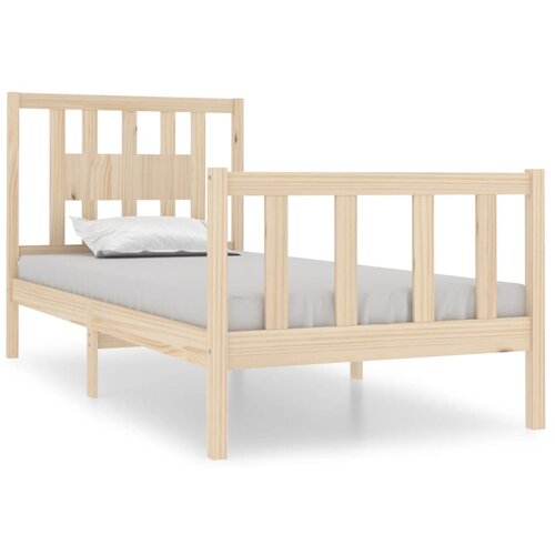 Maison Chic Posteljni okvir - Enojna postelja - Postelja za odrasle iz trdnega lesa 90x190 cm-J8710, (21767206) Slike