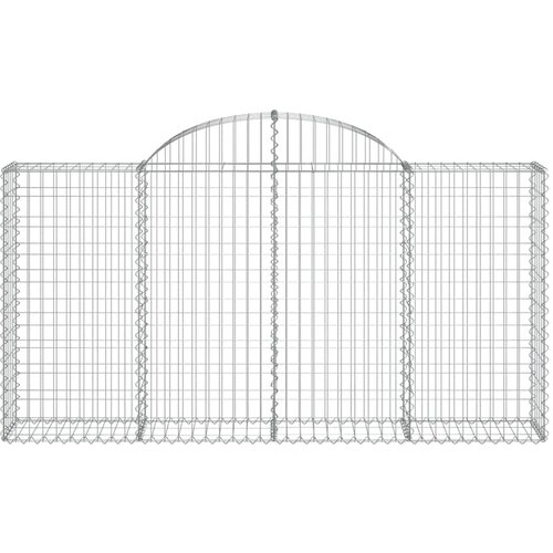 Lučne gabionske ko&amp;scaron;are 5 kom 200x30x100/120cm pocinčano željezo Slike