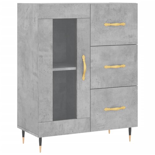 Maison Chic Komoda - Predalnik betonsko siva 69,5x34x90 cm inženirski les, (21718431) Slike