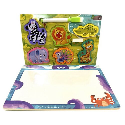  Drvena ploča za igru + Safari Puzzle Cene