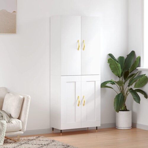 vidaXL Visoka komoda bijela 69 5x34x180 cm konstruirano drvo Cijene