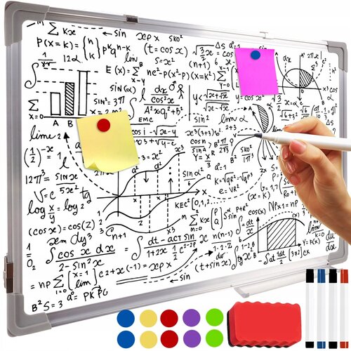  Magnetna tabla bri&amp;scaron;i pi&amp;scaron;i 60x40cm + markerji magneti in gobica Slike