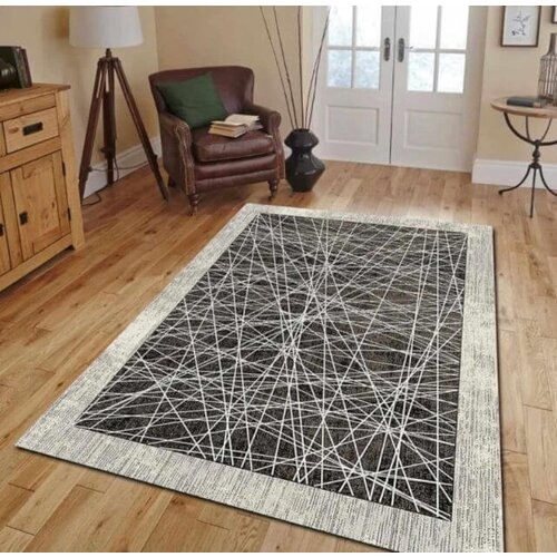  Tepih sa gumenom podlogom 140x220cm - geometric crni, TG-3094 Cene