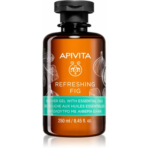 Apivita Refreshing Fig osvežujoč gel za prhanje z eteričnimi olji 250 ml