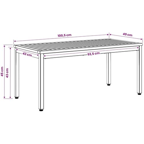  Stolić za kavu Bijela 50 x 100 5 x 45 cm Čvrsto drvo akacije - 50 x 100 5 x 45 cm Bijela Slike