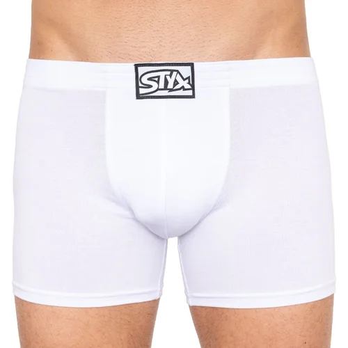 STYX Men's boxers long classic rubber white