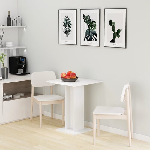 vidaXL Bistro mizica bela 60x60x75 cm iverna plošča Cene