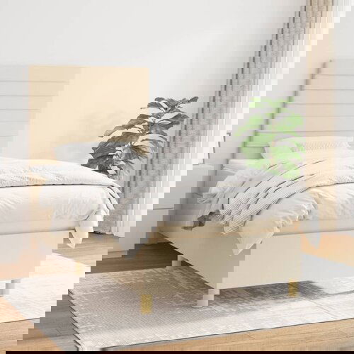 The Living Store Box spring postelja z vzmetnico krem 90x190 cm blago - Box Spring Postelja, (21513843) Cene