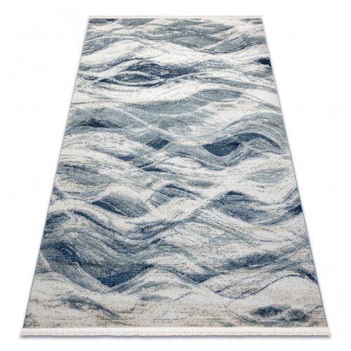 RugsX DISTIN 0849A mornarsko modra / modra / bela moderna preproga - Valovi, vintage, resice 160x230 cm, (21990289) Cene