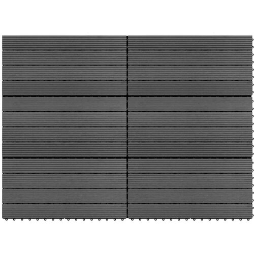 vidaXL WPC plošče 60x30 cm 6 kosov 1 m² sive Cene