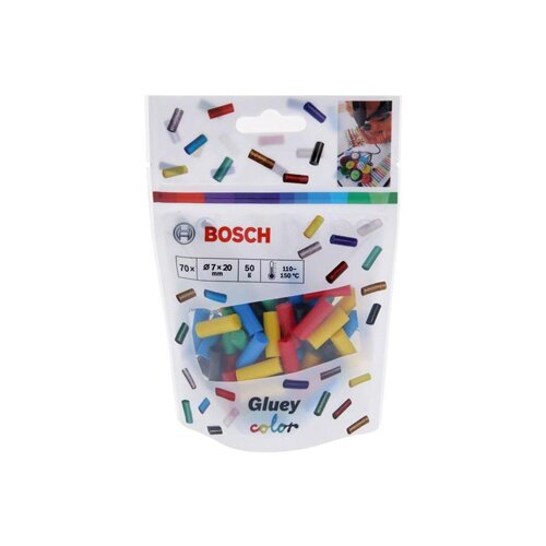 Bosch Gluey &amp;Scaron;tapiči za vruće ljepljenje 7 mm 20 mm Crvena, Žuta, Plava boja, Crna, Zelena 70 ST Slike