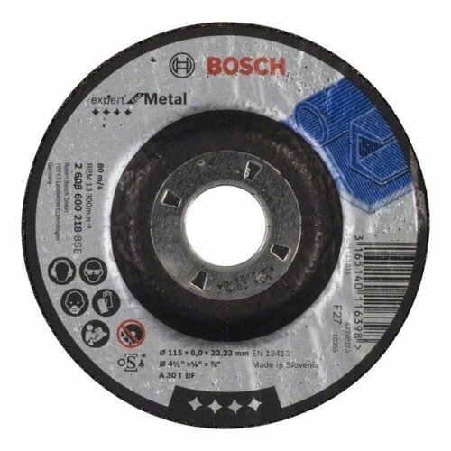 Bosch brusna ploča ispupčena expert for metal A 30 T BF, 115 mm, 6,0 mm ( 2608600218 ) Slike