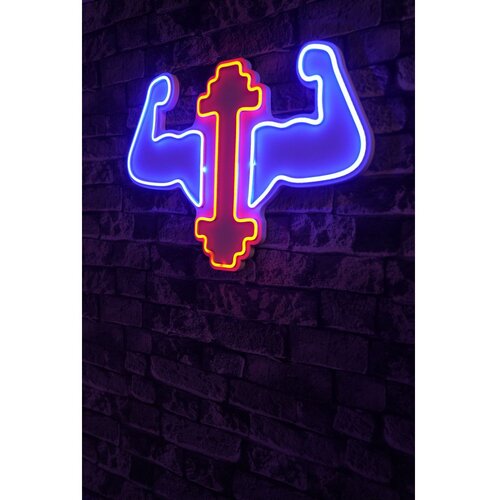 Wallity Dekorativna plastična LED rasveta Gym Dumbbells Work Out Red Blue Cene