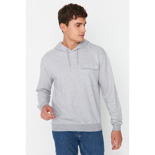 Trendyol Gray Men's Regular Fit Sweatshirt Cene