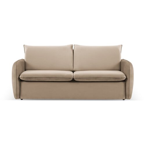 Cosmopolitan Design Bež žametna raztegljiva sedežna garnitura 194 cm Vienna – Cene