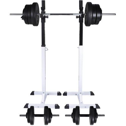  Stalak za čučnjeve sa setom dvoručnih/jednoručnih utega 60,5 kg Cene