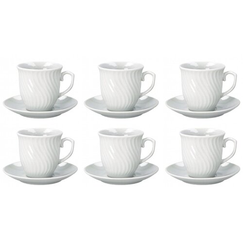 Ad trend Set skodelica za čaj s podstavkom / 6 kos / bela / porcelan, (20928713) Cene