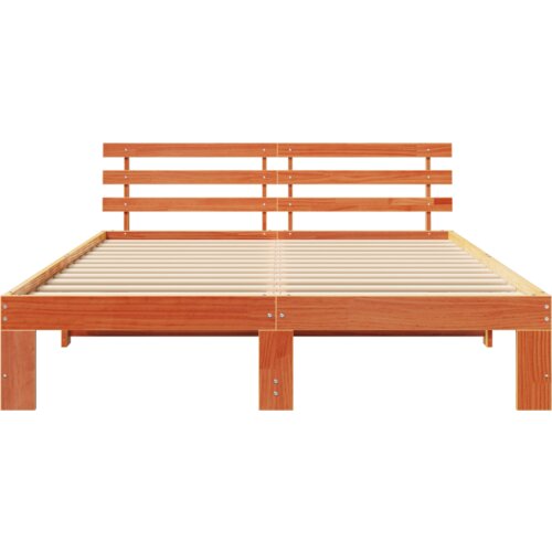  Okvir kreveta od bora Smeđa boja voska Puno drvo 150 x 200 cm Slike