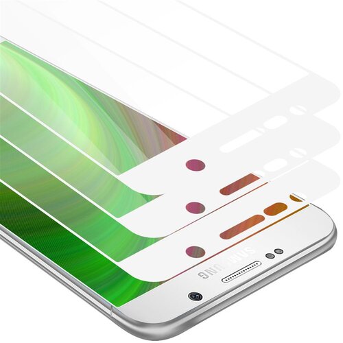 Cadorabo 3x Celozaslonska za&amp;scaron;čitna folija, združljiva z Samsung Galaxy NOTE 5 - Za&amp;scaron;čitna folija v transparentno z belo - 3-pack Kaljeno steklo za za&amp;scaron;čito zaslona s trdoto 9H in 3D dotikom, (20548242) Slike