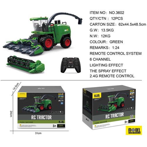 Kombajn na daljinsko upravljanje Grain and Corn Harvester 2u1 - zeleni Cene