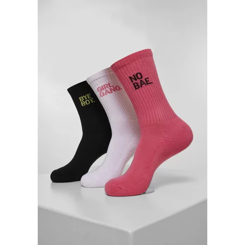 MT Accessoires Girl Gang Socks 3-Pack pink/wht/blk