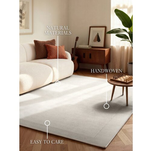Villeroy Boch Krem ručno rađen tepih od mje&amp;scaron;avine vune 80x150 cm Kari &amp;ndash; Slike