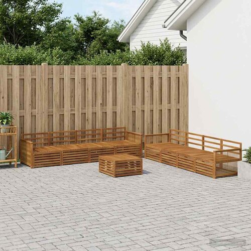  Set vanjskih sofa 9 kom. Prirodna Čvrsto drvo akacije Cijene