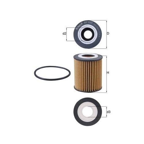 KNECHT MAHLE FILTER OLJA OPEL 3557009 KNECHT-MAHLE OX1237D Slike
