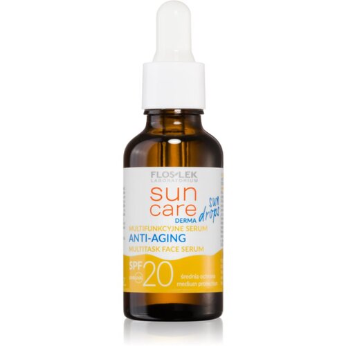 FlosLek Laboratorium Sun Care Derma Sun Drops zaščitni serum proti gubam SPF 20 30 ml Cene