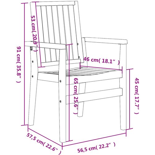  Složive vrtne stolice 4 kom 56,5x57,5x91 cm od masivne tikovine Slike