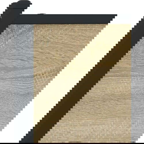 vidaXL Kovinski posteljni okvir z vzglavjem sonoma hrast 137x190 cm, (21322034) Cene