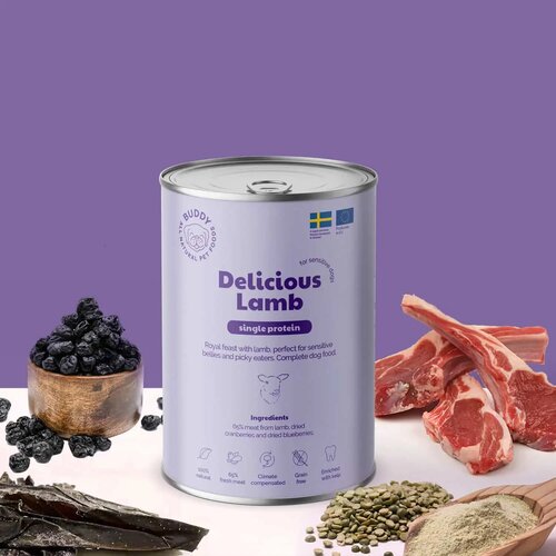 Buddy_Pet_Foods Buddy Delicious Lamb vlažna hrana u konzervi za odrasle pse, jagnjetina Slike
