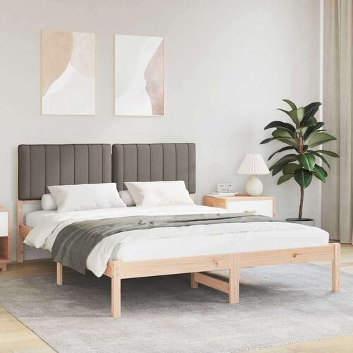  Posteljni okvir z oblazinjenim vzglavjem Taupe 150 x 200 cm, (5000101621) Cene