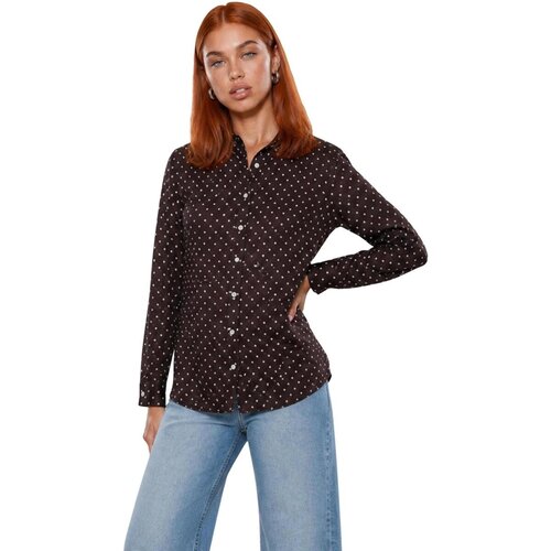 Guess Topi &amp;amp; Bluze NEW LS CLOUIS SHIRT W6YH68 W3212 Kostanjeva Slike