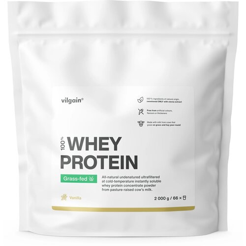 Vilgain Grass-Fed Whey Protein - vanilija - 2.000 g Slike