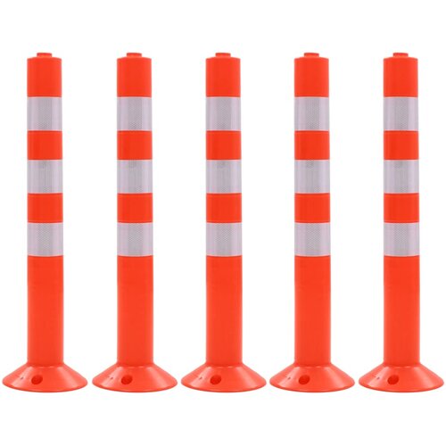 VidaXL Cestovni stupovi za kontrolu prometa 5 kom plastični 75 cm Slike