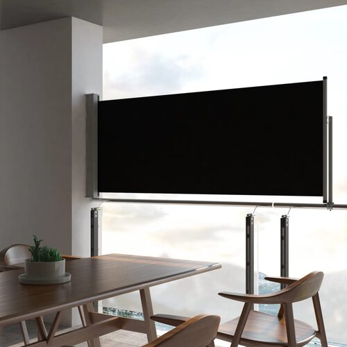 vidaXL Zložljiva stranska tenda za teraso 100x300 cm črna Cene
