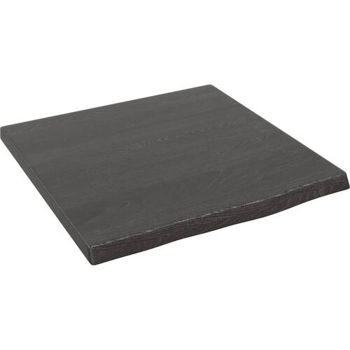 VidaXL Stenska polica temno siva 40x40x2 cm obdelana trdna hrastovina, (20810711) Slike