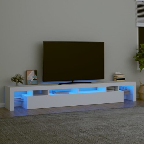 The Living Store TV omarica z LED lučkami bela 260x36,5x40 cm - TV Omarica, (21376420) Slike