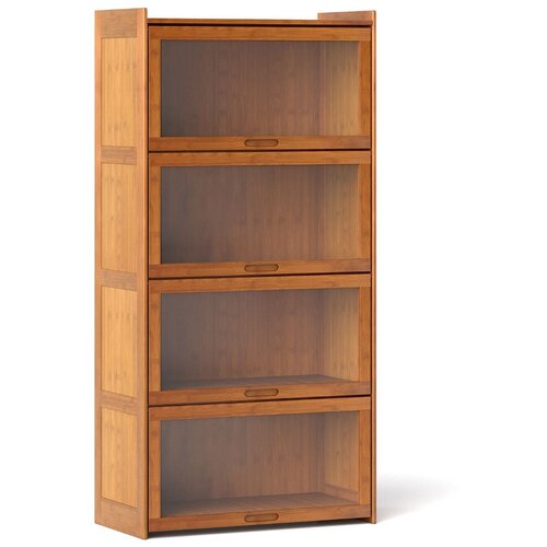 Costway Lesena knjižna omara 2 v 1, (5000007196) Slike