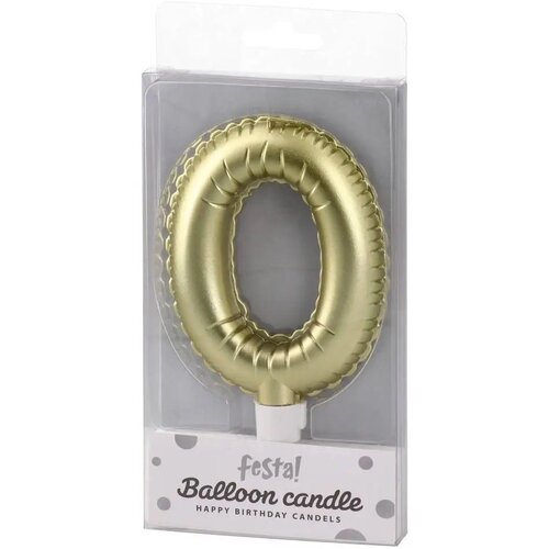 Festa Balloon candle, svećica, 12 cm, zlatna - odaberite broj Slike