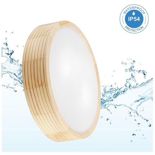  Stropno svetlo za kupatilo NATURAL MODERN 3xE27/15W/230V prečnik 37,5 cm borovina Slike