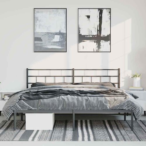  okvir za krevet s uzglavljem crni 183x213 cm Slike