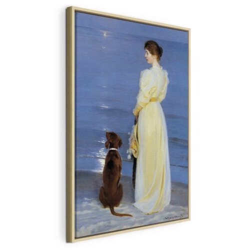  Slika - Peder Severin Kroyer &ndash; Summer Evening in Skagen 60x90 U prirodnom drvenom okviru Cijene