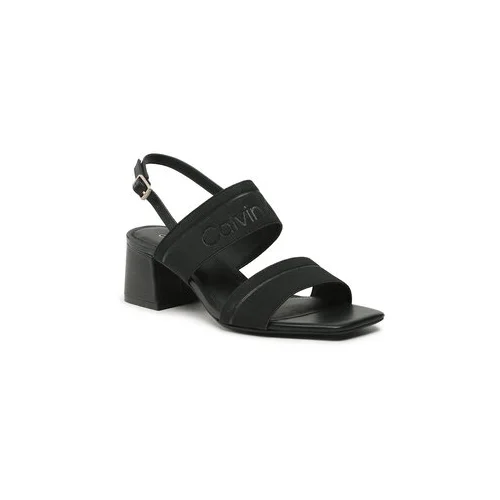 Calvin Klein Sandali Squared Blk Hl Sandal 45 He HW0HW01635 Črna