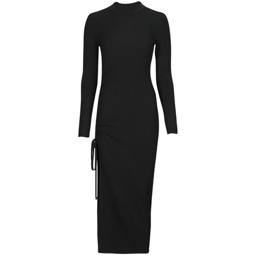 Michael Kors MERINO RUCHED MIDI DRESS Crna Slike
